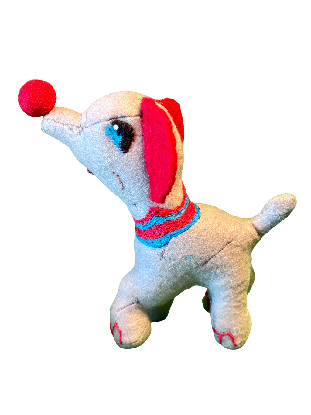 One of a Kind Plush Retro Elephant - Peanut - Soft Art Collectible Art Doll - Safari Series