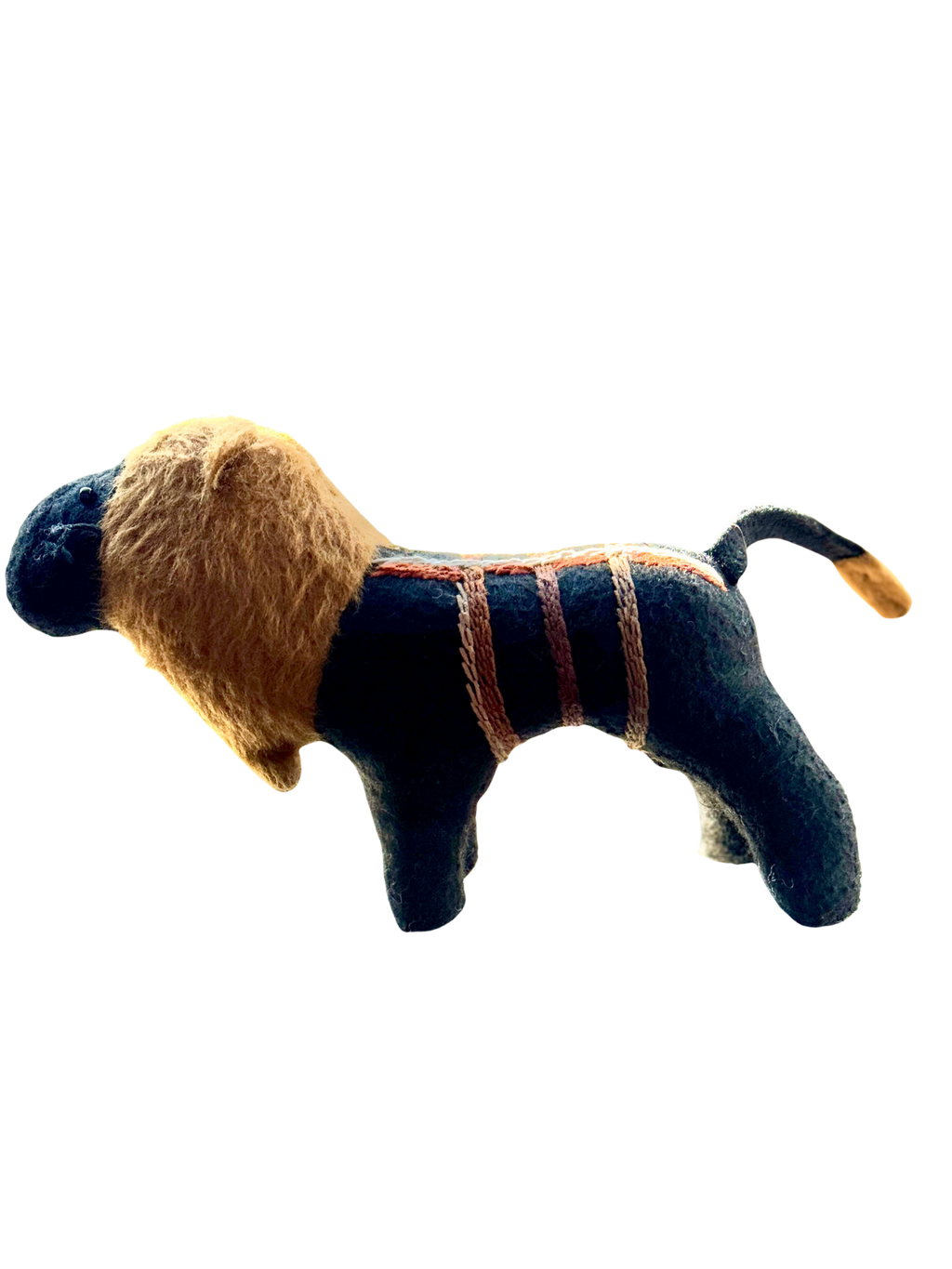 Midnight Lion Heirloom Companion - One-of-a-Kind Soft Art Sculpture - Savannah Series