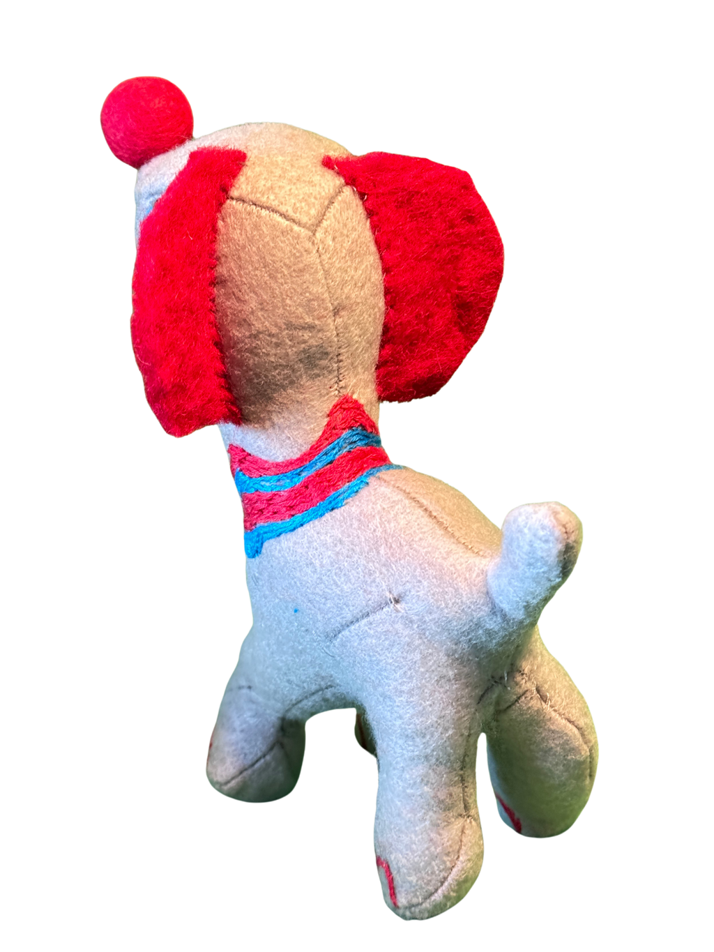 One of a Kind Plush Retro Elephant - Peanut - Soft Art Collectible Art Doll - Safari Series