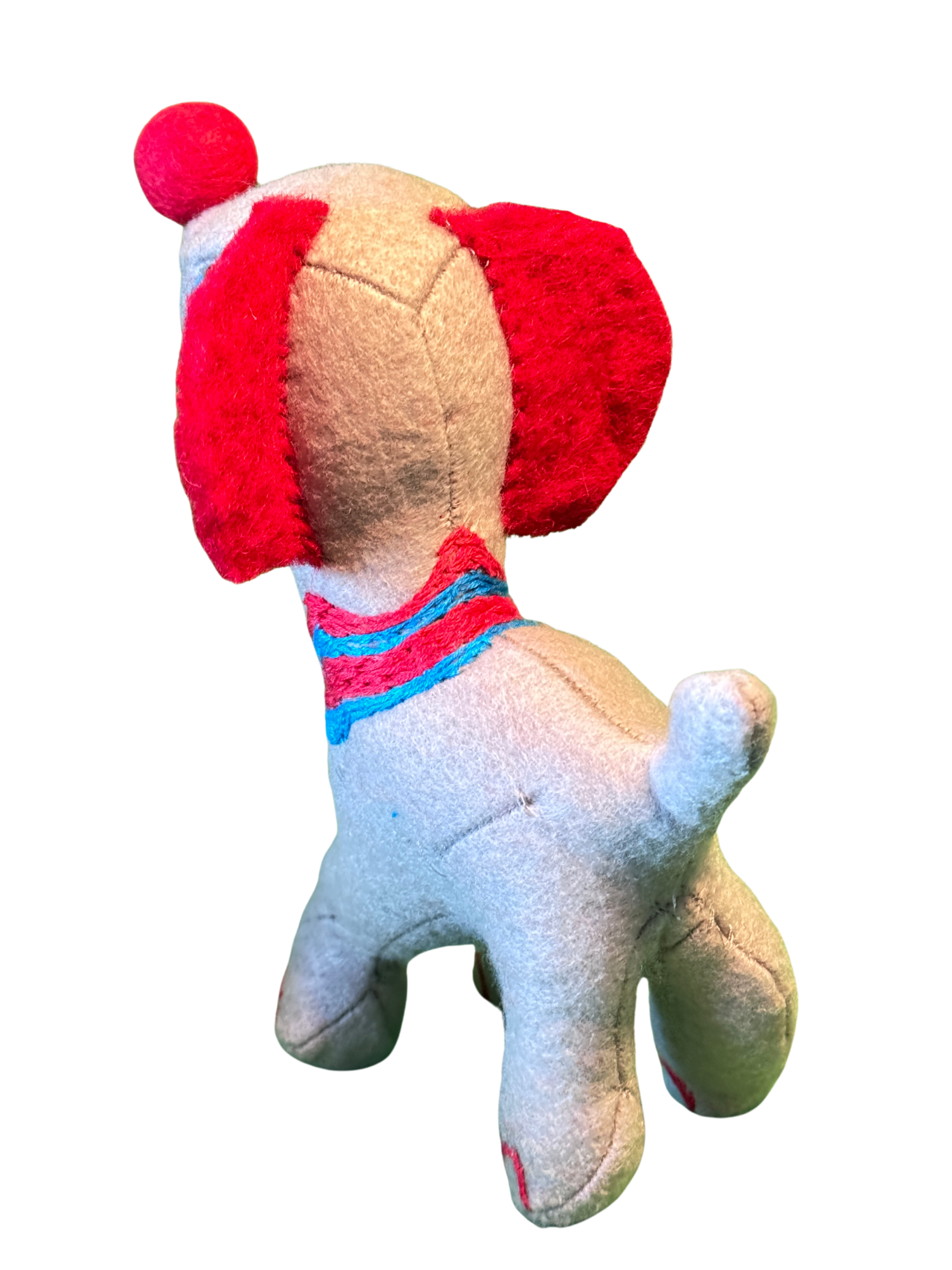 One of a Kind Plush Retro Elephant - Peanut - Soft Art Collectible Art Doll - Safari Series