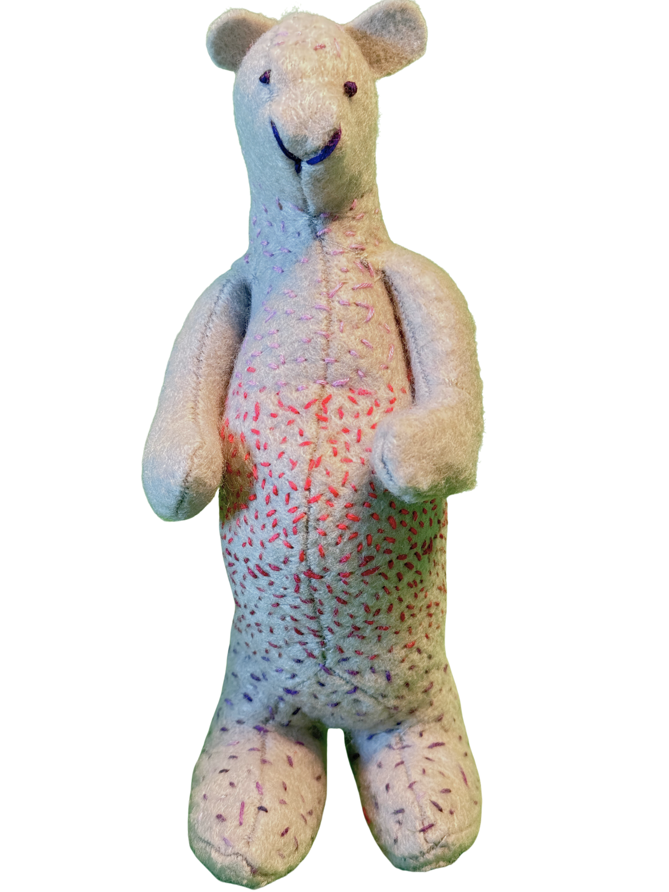 One of a Kind Gradient Bear - Stitches - Soft Art Collectible Plush - Mama Bear