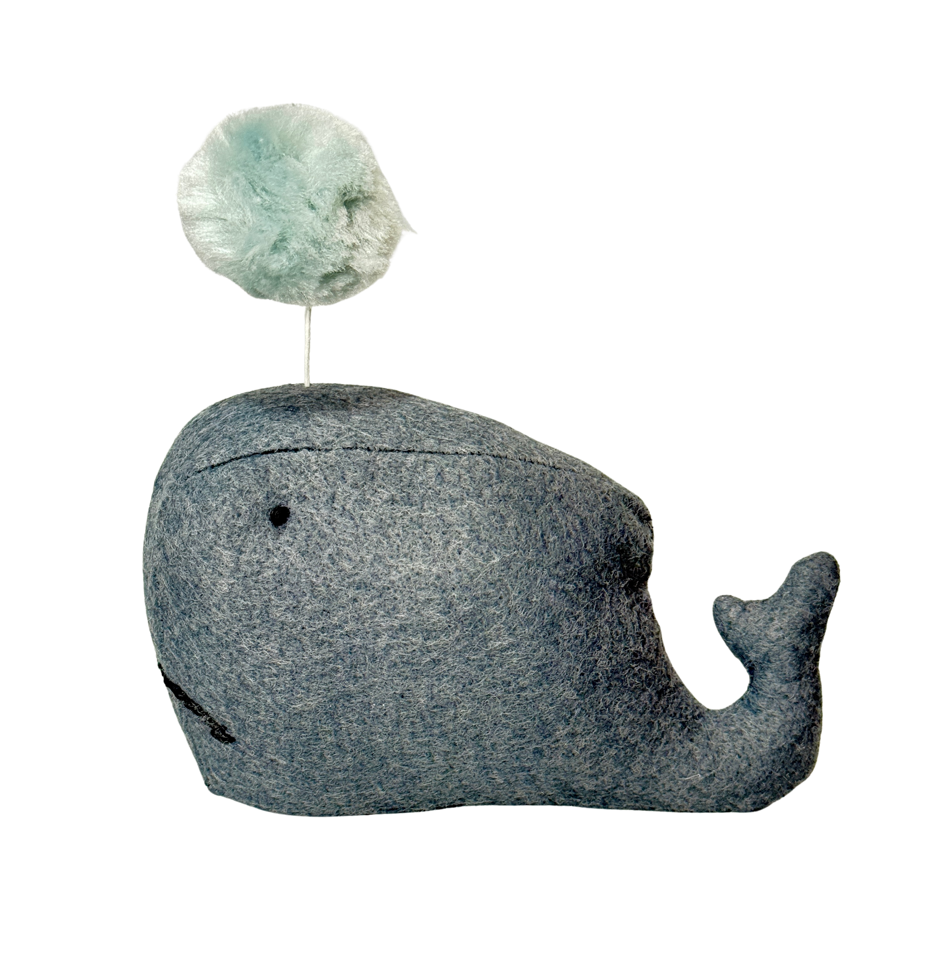 Humphrey The Sad Blue Whale - One of a Kind - Soft Art Plush - Cubicle Cutie