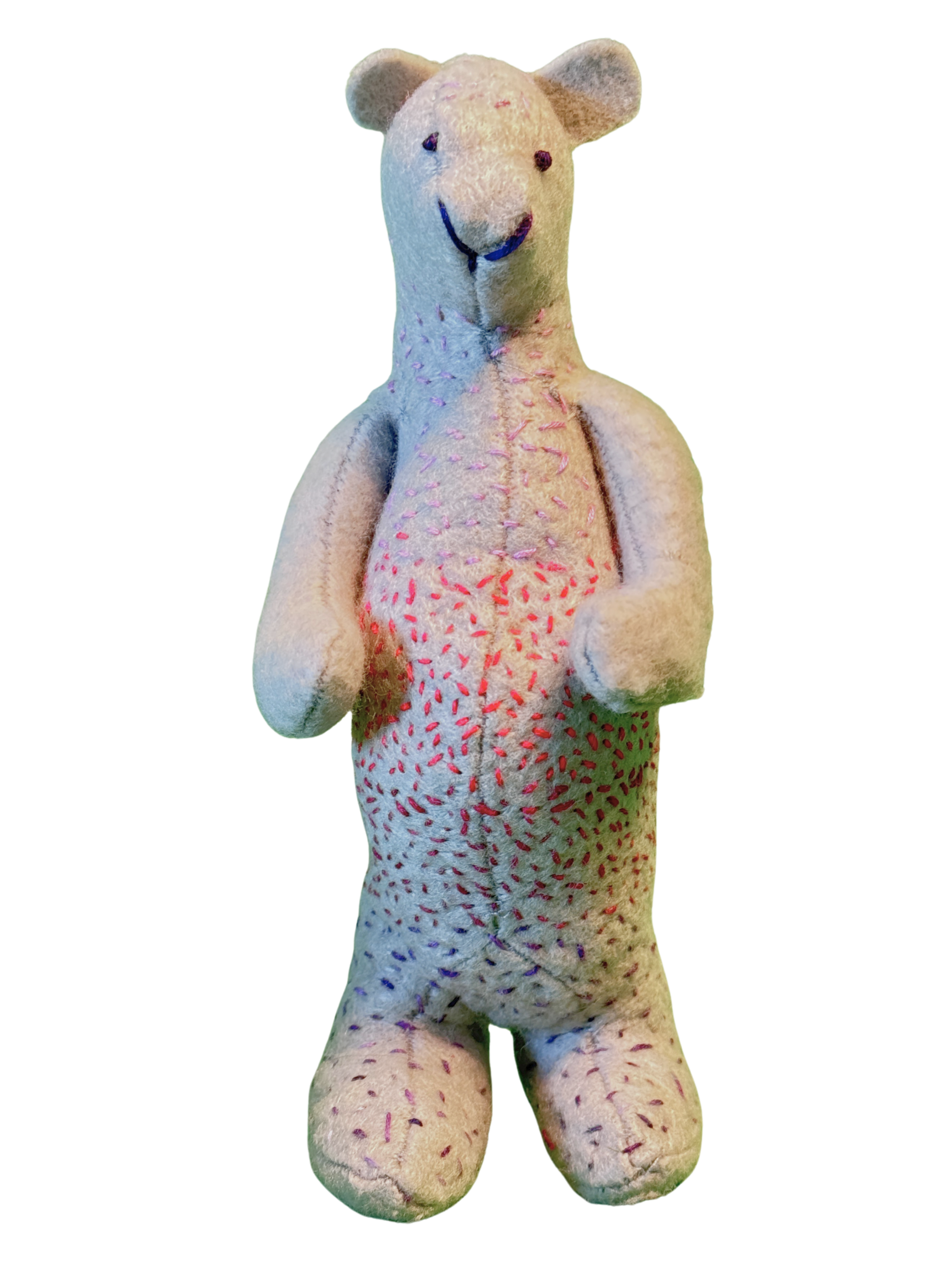 One of a Kind Gradient Bear - Stitches - Soft Art Collectible Plush - Mama Bear