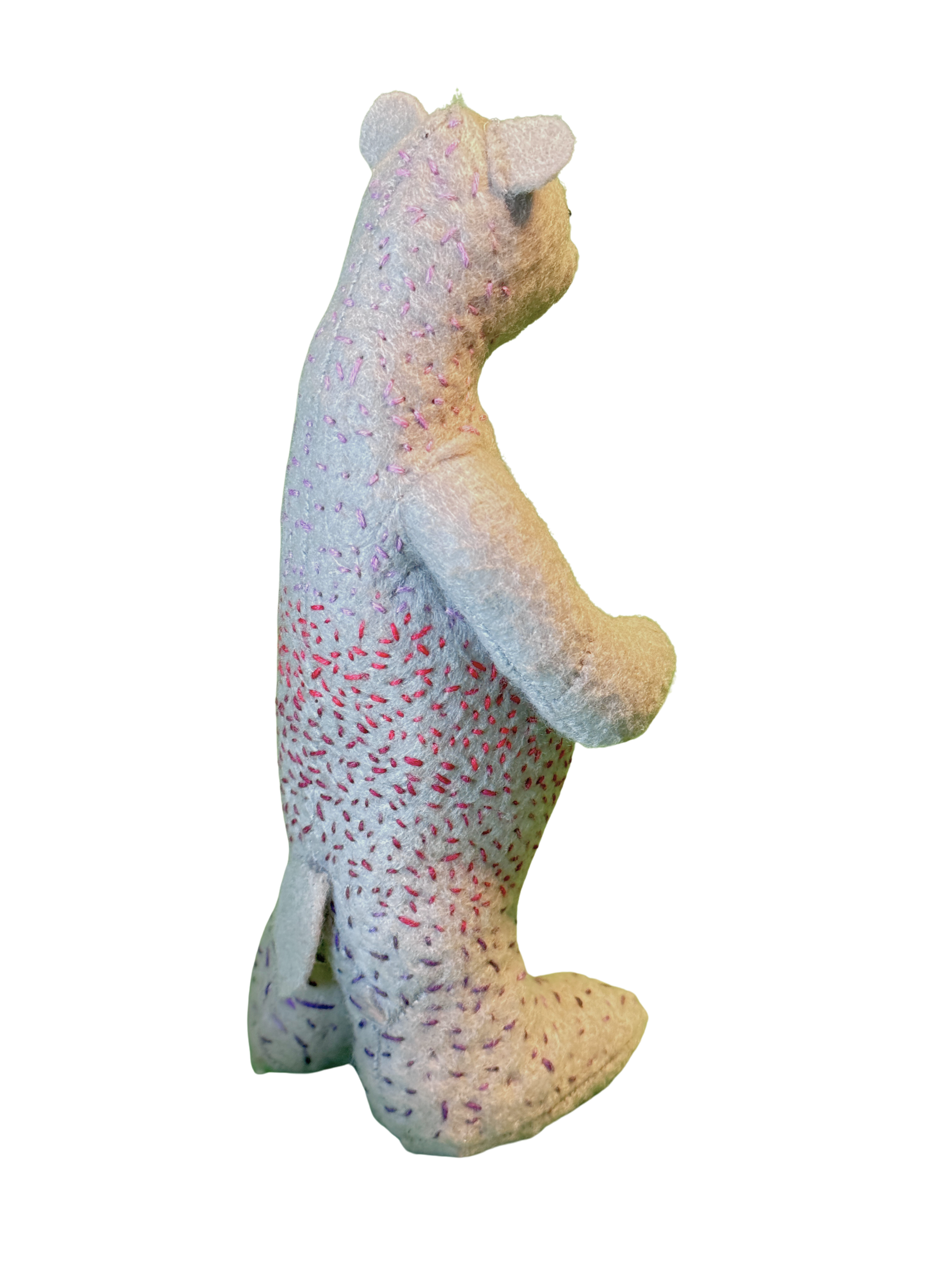 One of a Kind Gradient Bear - Stitches - Soft Art Collectible Plush - Mama Bear