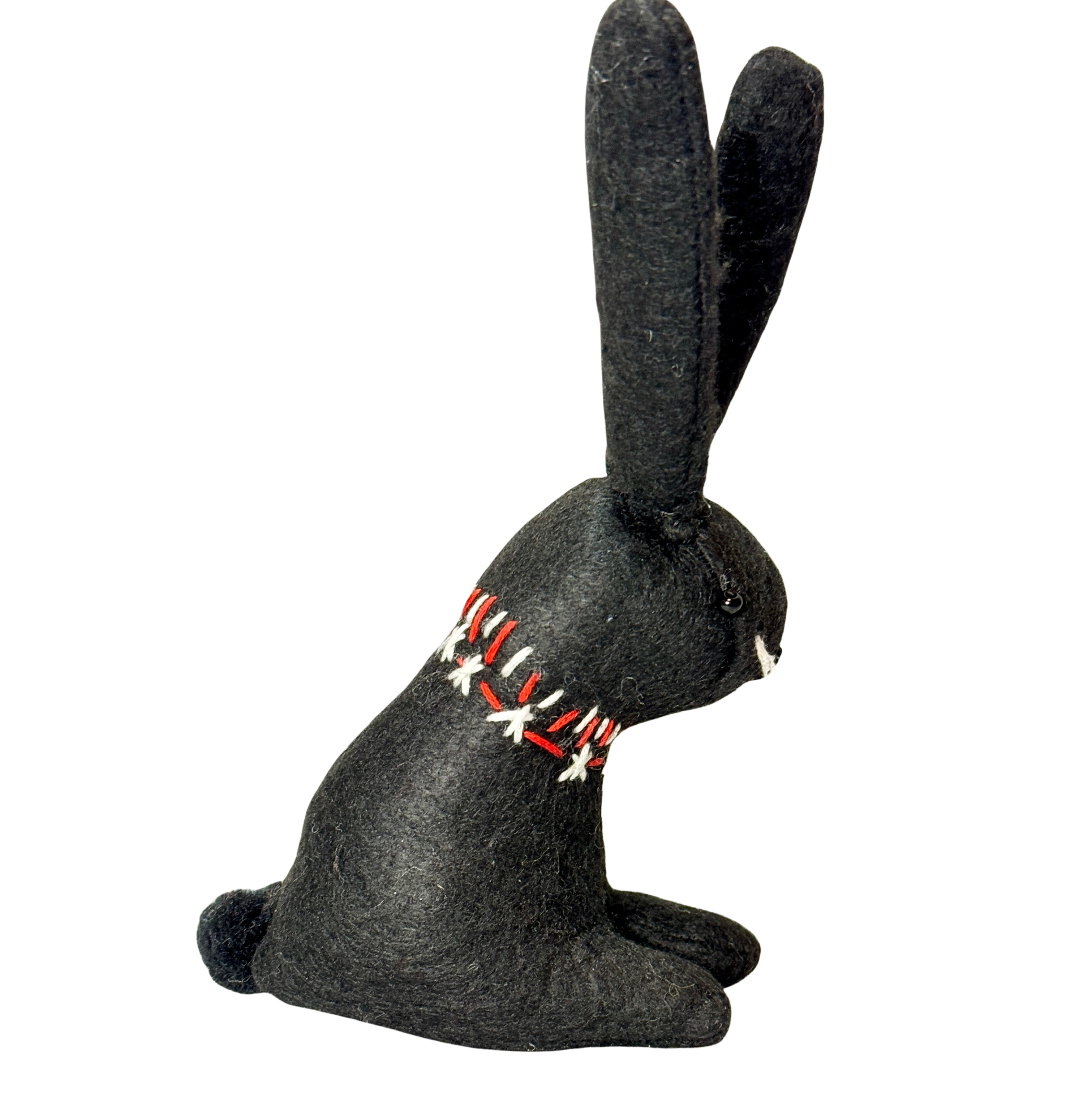 Rare Melanistic Midnight Snowshoe Holiday Hare - One of a Kind - Soft Plush Collectible