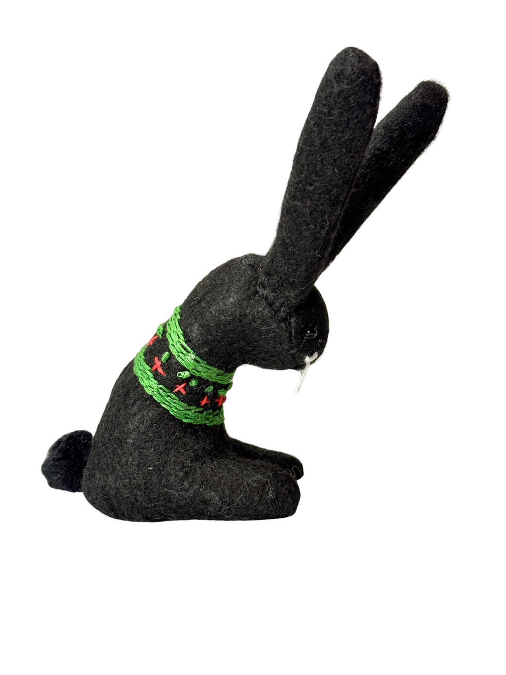 Rare Melanistic Midnight Snowshoe Holiday Hare - One of a Kind - Soft Plush Collectible