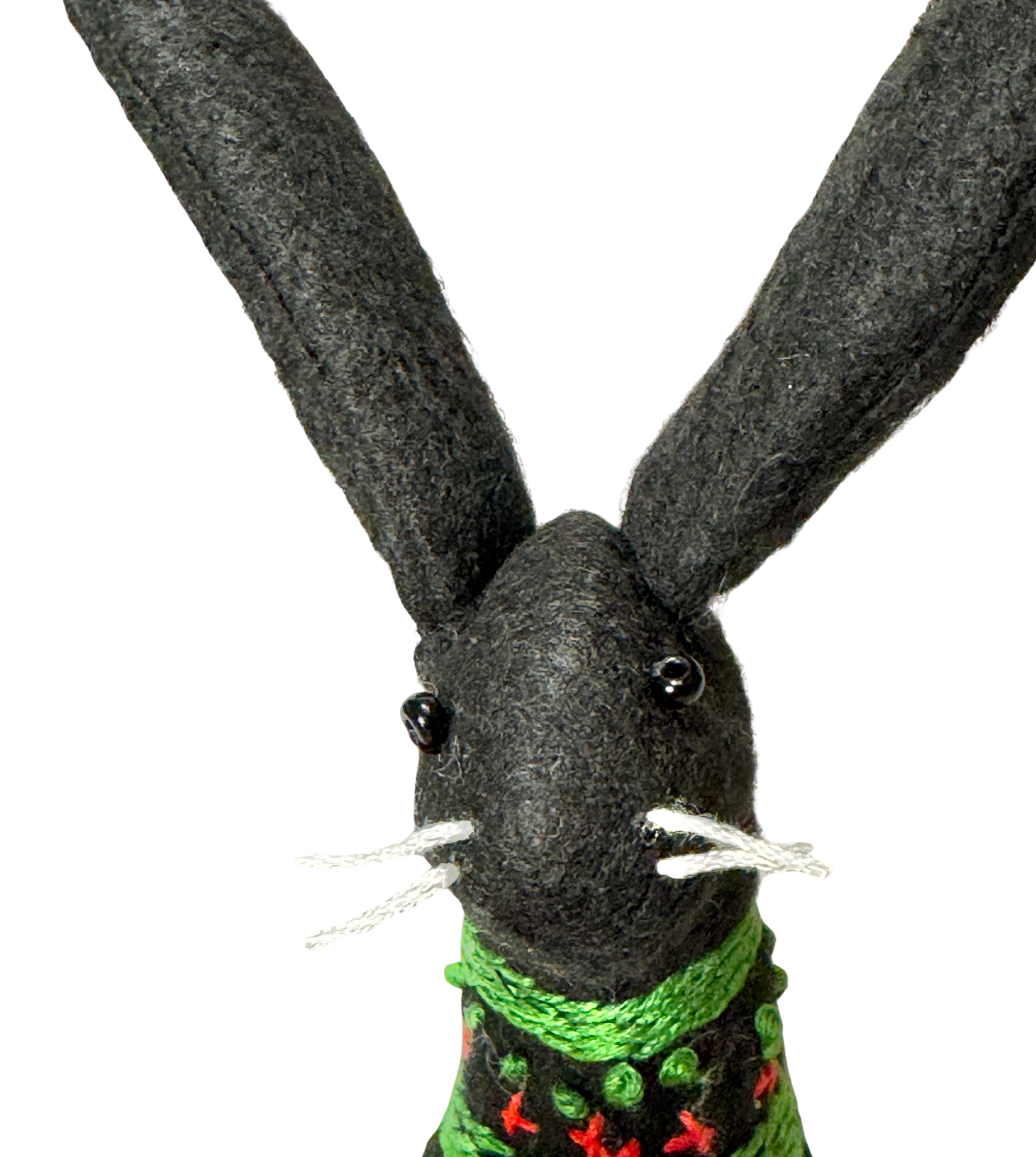 Rare Melanistic Midnight Snowshoe Holiday Hare - One of a Kind - Soft Plush Collectible