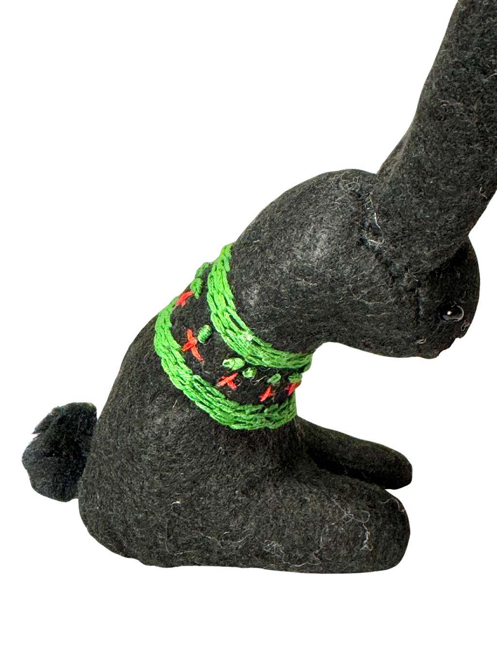 Rare Melanistic Midnight Snowshoe Holiday Hare - One of a Kind - Soft Plush Collectible