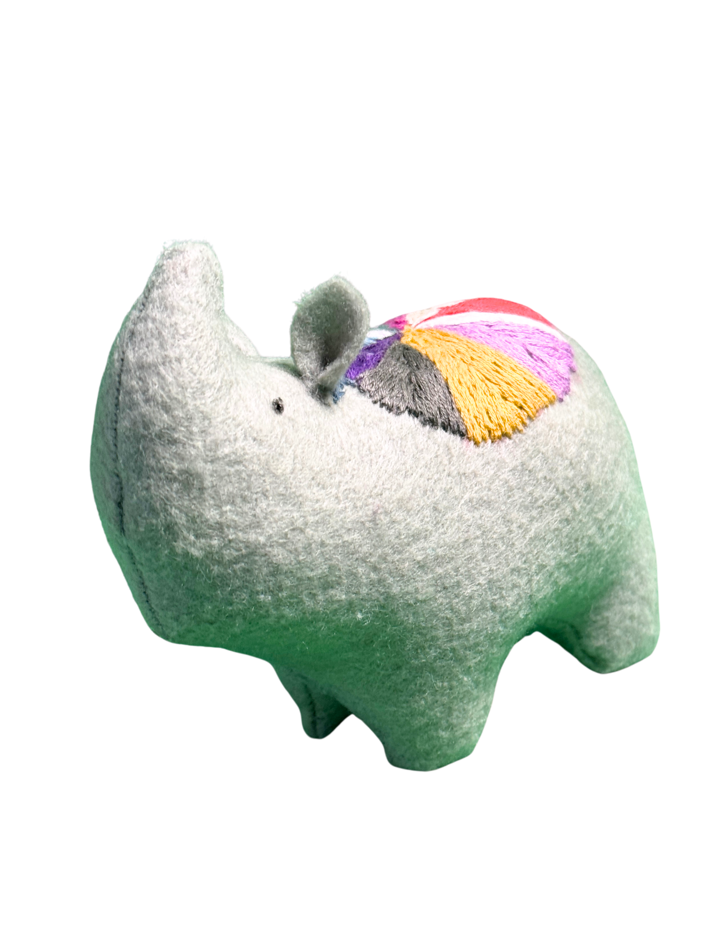 One of a Kind Plush Rhino Rhinocerous Pair - Archie & Edith - Soft Art Collectible Art Dolls - Savannah Collection
