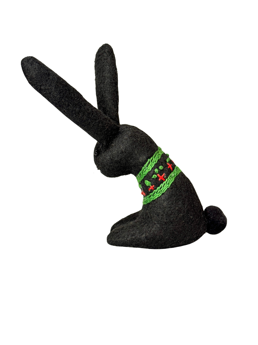 Rare Melanistic Midnight Snowshoe Holiday Hare - One of a Kind - Soft Plush Collectible
