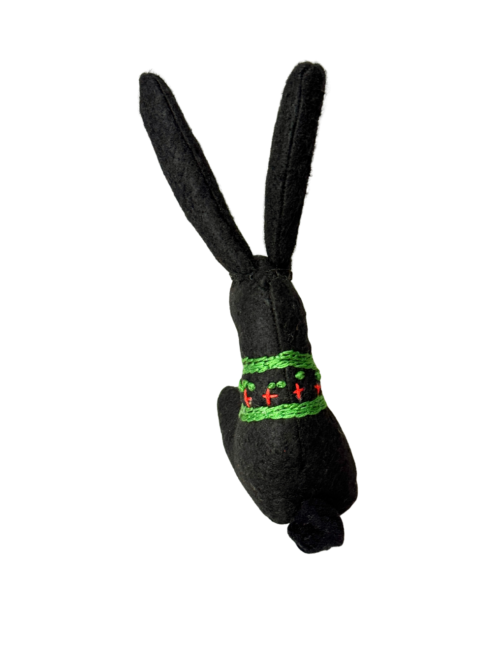 Rare Melanistic Midnight Snowshoe Holiday Hare - One of a Kind - Soft Plush Collectible