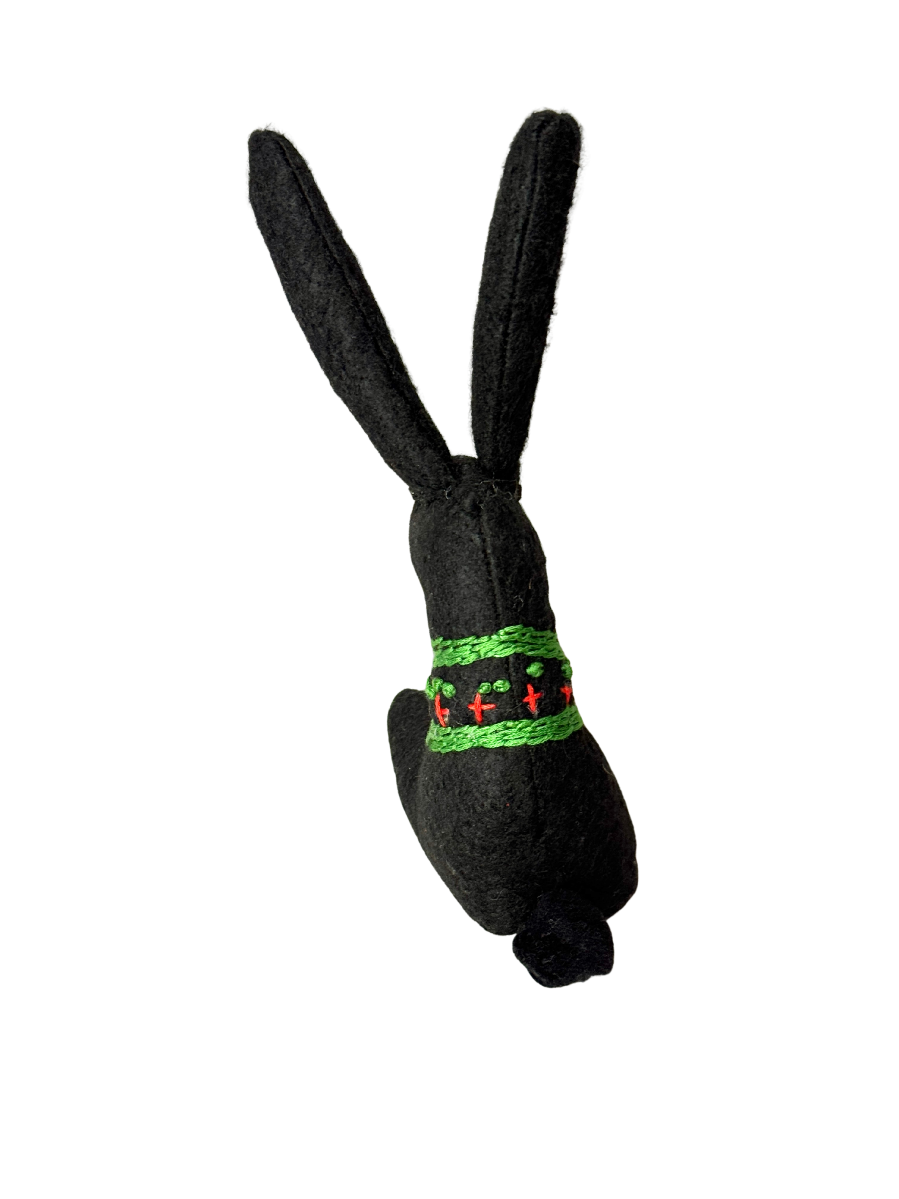 Rare Melanistic Midnight Snowshoe Holiday Hare - One of a Kind - Soft Plush Collectible