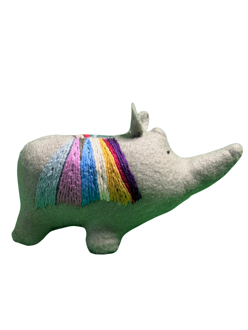 One of a Kind Plush Rhino Rhinocerous Pair - Archie & Edith - Soft Art Collectible Art Dolls - Savannah Collection