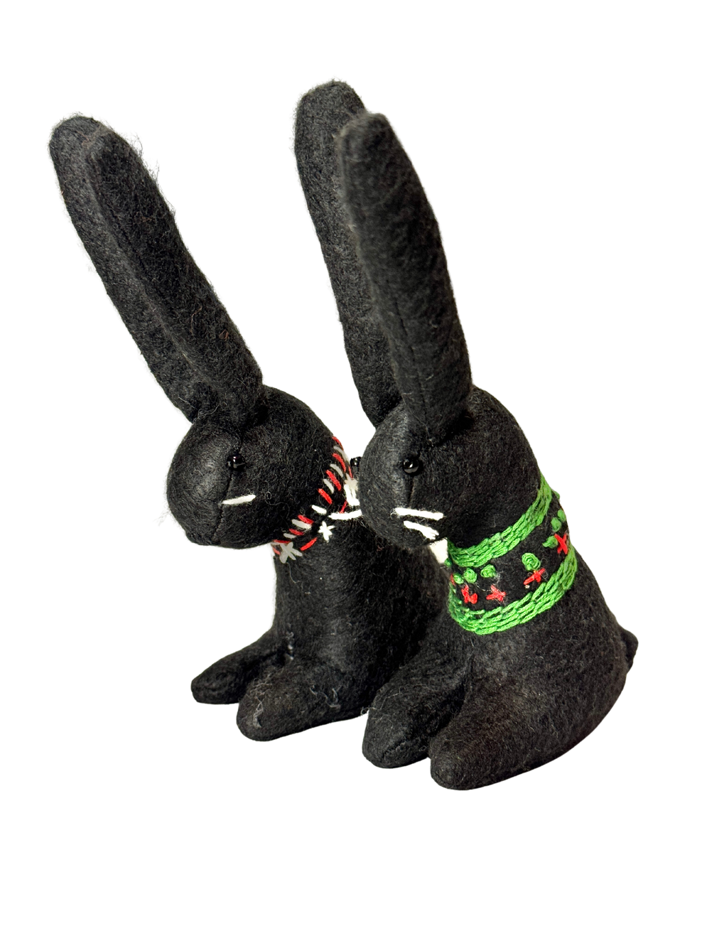 Rare Melanistic Midnight Snowshoe Holiday Hare - One of a Kind - Soft Plush Collectible