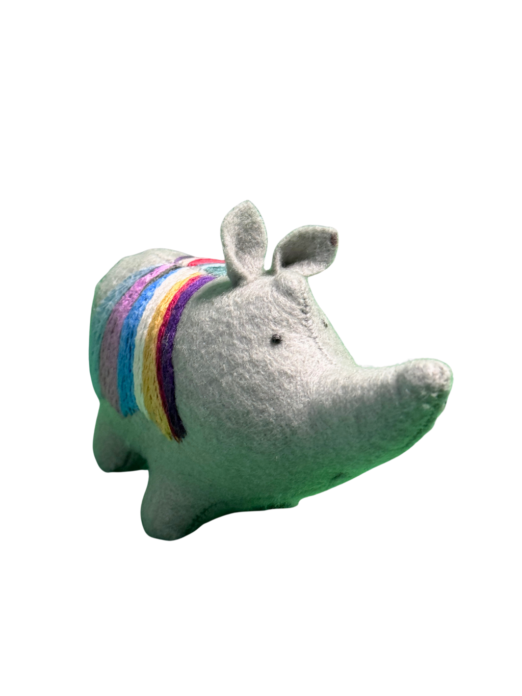 One of a Kind Plush Rhino Rhinocerous Pair - Archie & Edith - Soft Art Collectible Art Dolls - Savannah Collection