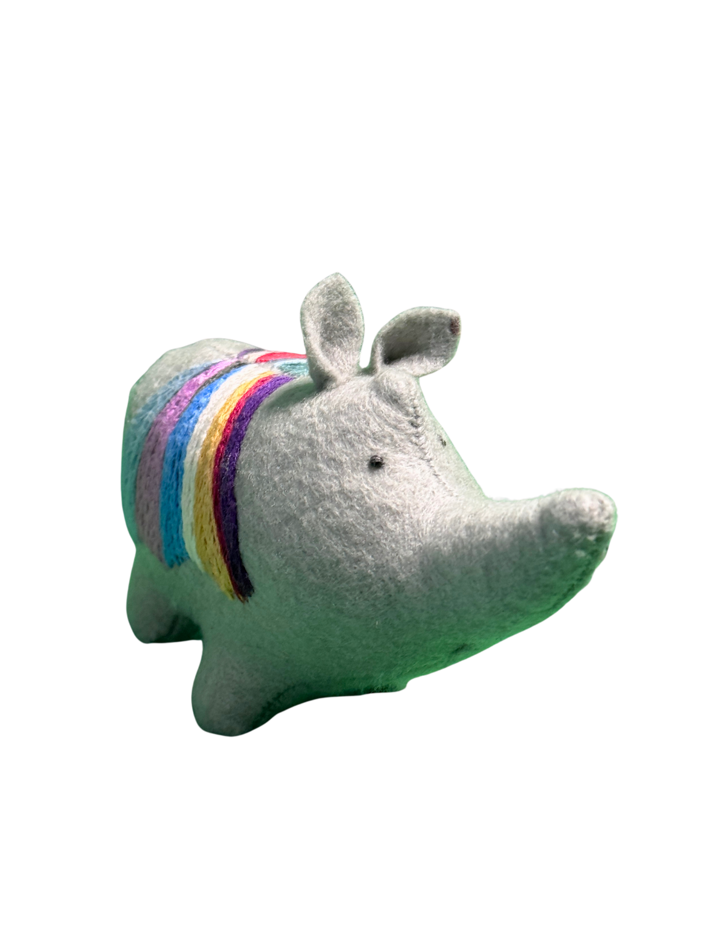 One of a Kind Plush Rhino Rhinocerous Pair - Archie & Edith - Soft Art Collectible Art Dolls - Savannah Collection