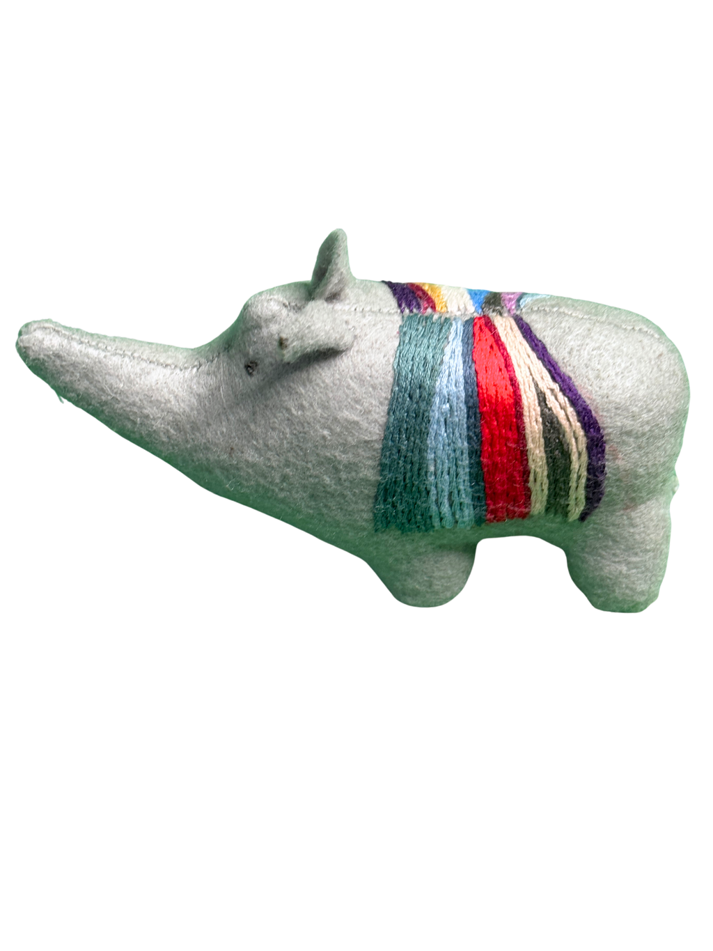One of a Kind Plush Rhino Rhinocerous Pair - Archie & Edith - Soft Art Collectible Art Dolls - Savannah Collection