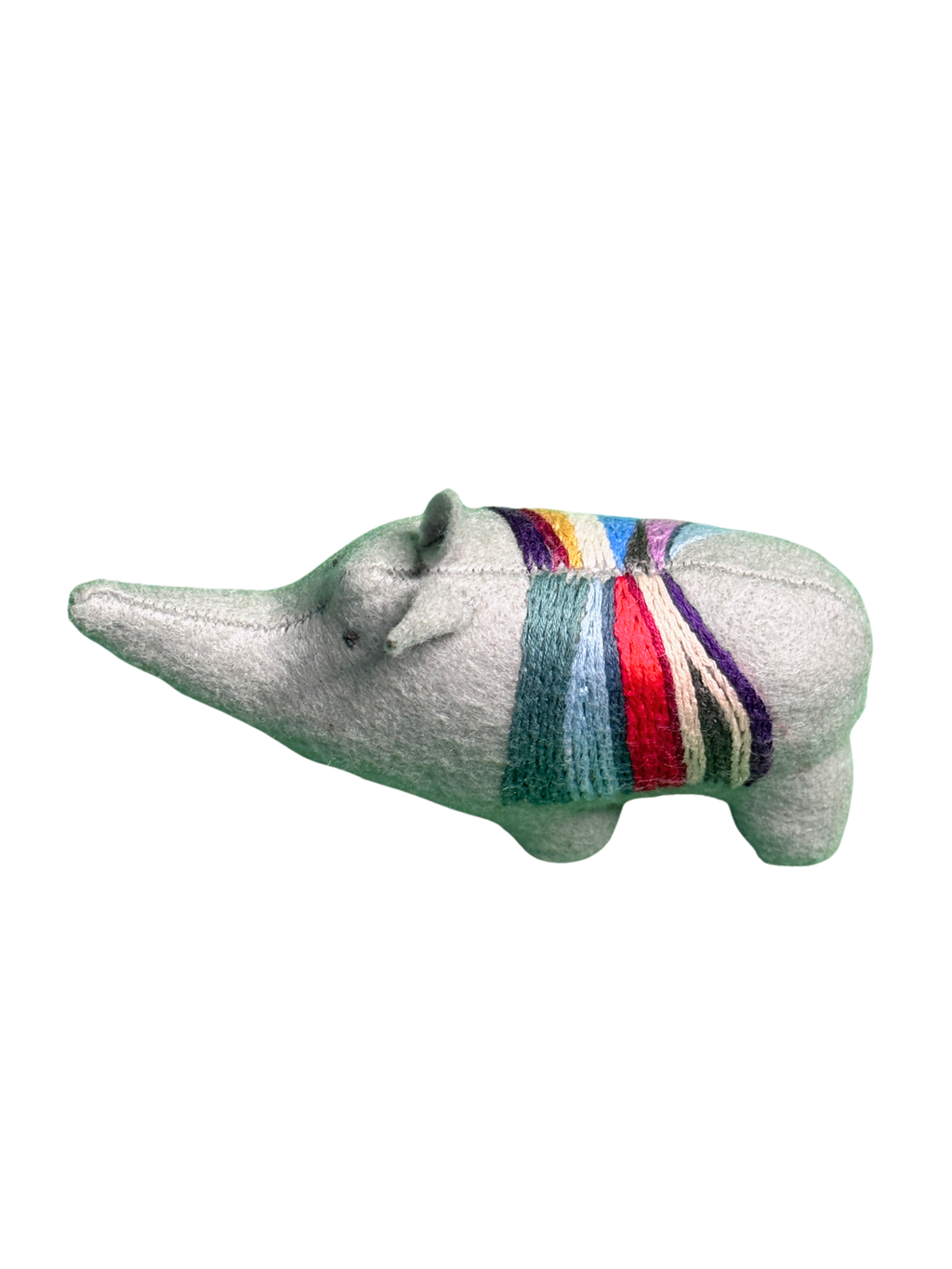 One of a Kind Plush Rhino Rhinocerous Pair - Archie & Edith - Soft Art Collectible Art Dolls - Savannah Collection