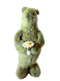 New Office Sidekick One of a Kind Plush -Green Fuzzy Love Bug Standing Bear with Daisy