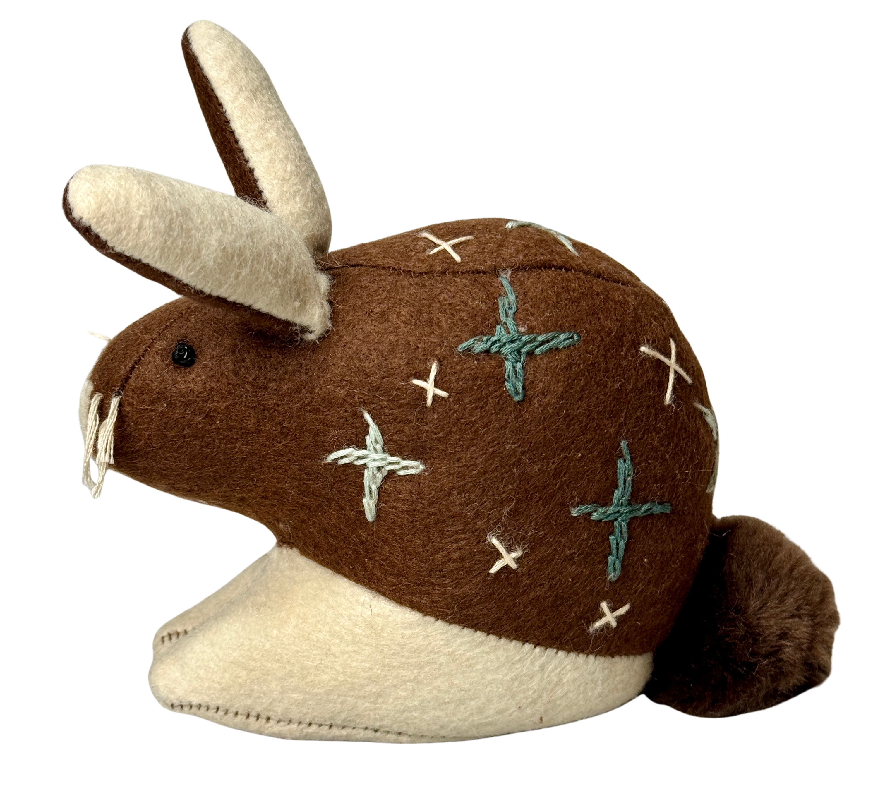 The Meadow Cloak Bunny - One of a Kind Artisan Felt Creation - Woodland Collection