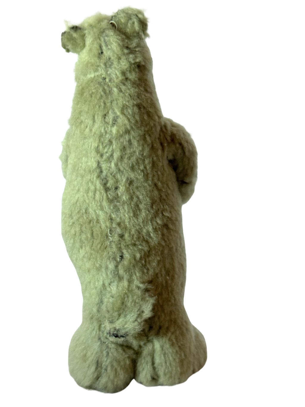 One of Kind Soft Art Standing Fuzzy Green Bear - Woodland Collection - Office Sidekick