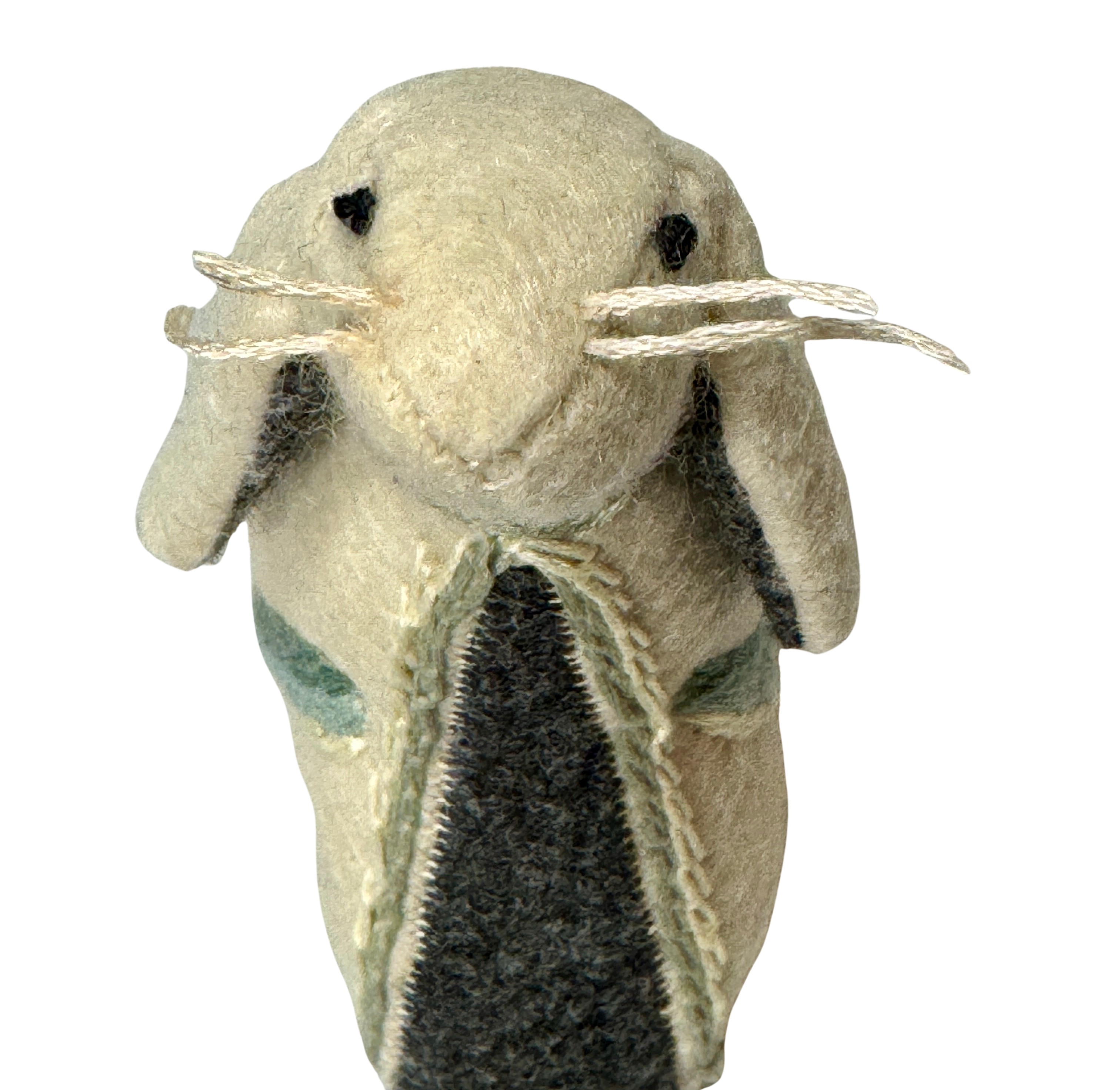 The Meadow Cloak Bunny - One of a Kind Artisan Felt Creation - Woodland Collection