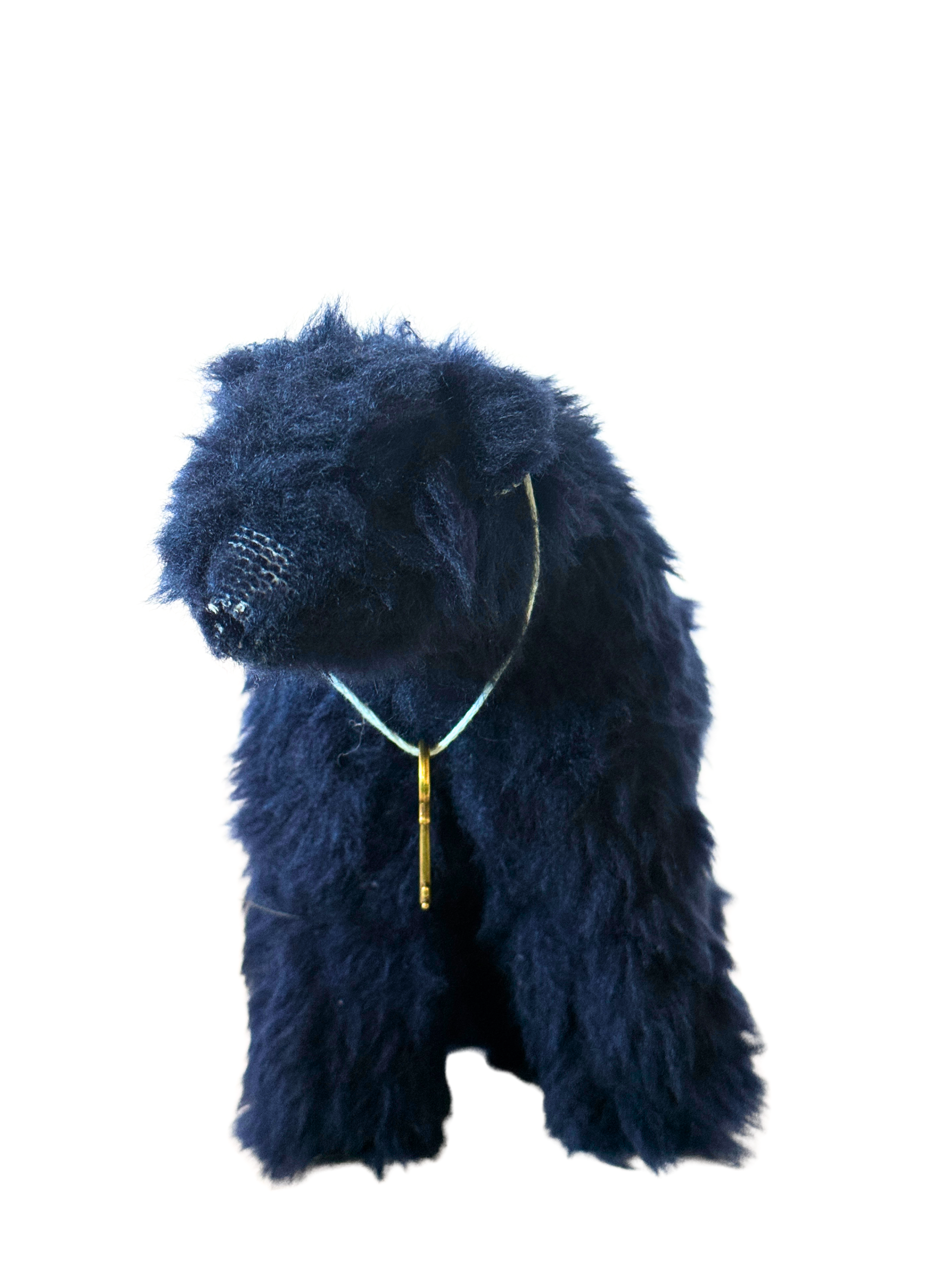 One of Kind Office Sidekick Plush - Henry the Fuzzy Dark Blue Bear