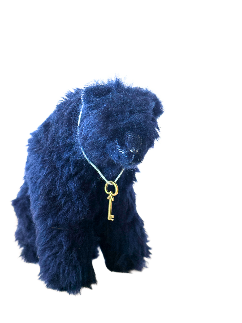One of Kind Office Sidekick Plush - Henry the Fuzzy Dark Blue Bear