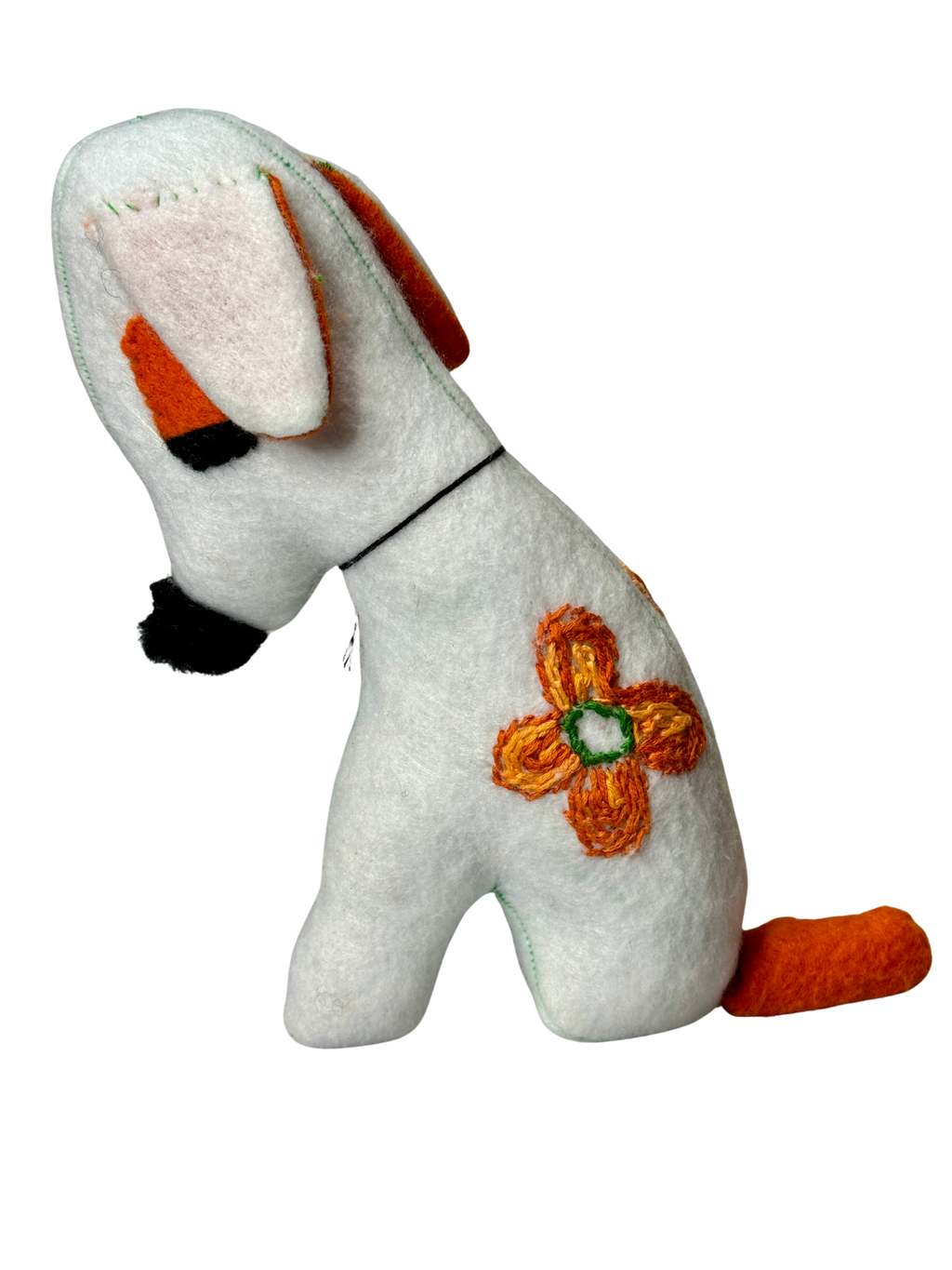 Sunny the Sweet Blossom Dog – Soft Felt Art Collectible - Companion Collection