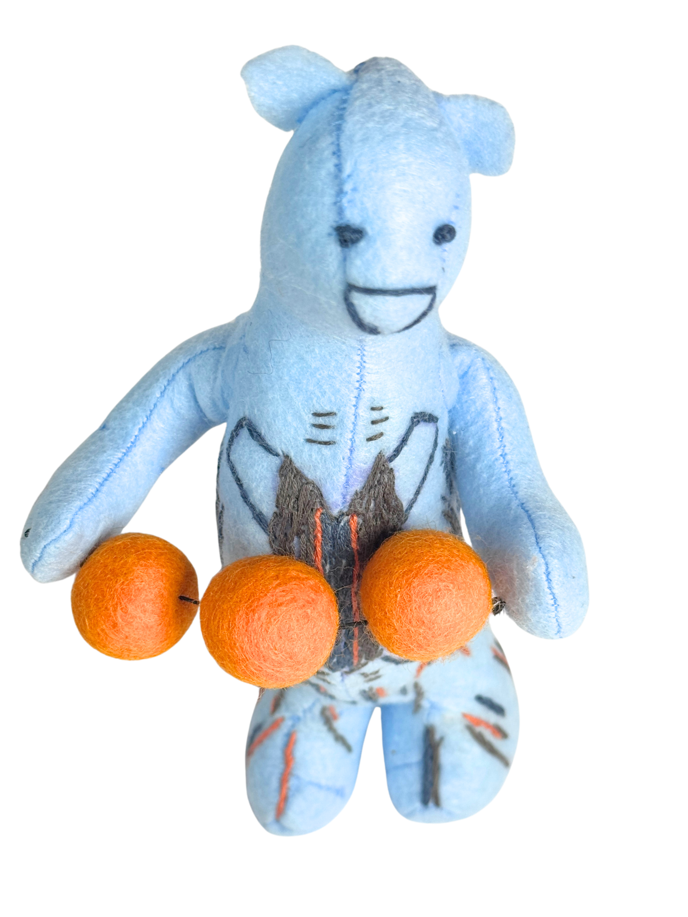Office Sidekick One of a Kind Plush - Singing Telegram Juggling Bear in Blue - Merritt