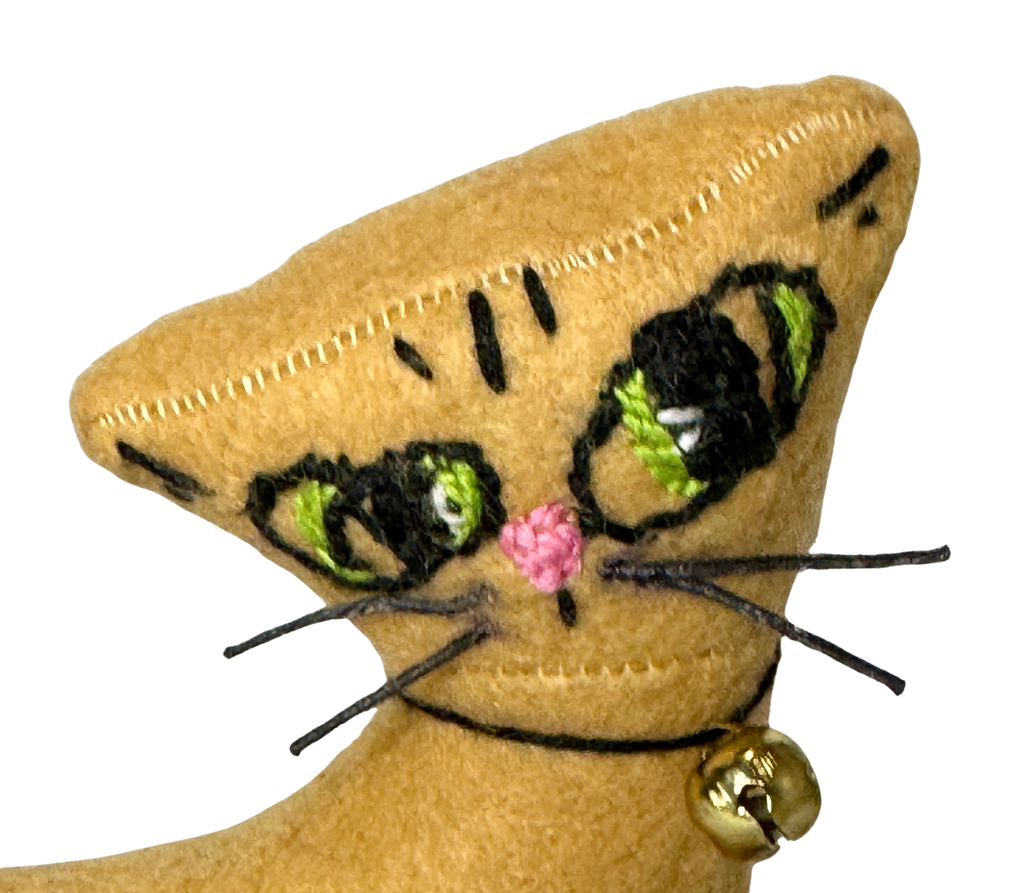 Retro Inspired Kitty Cat - One of a Kind - Soft Art Plush