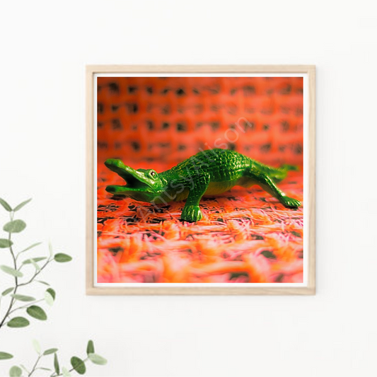 Miniature Alligator Portrait Digital Download Art Print