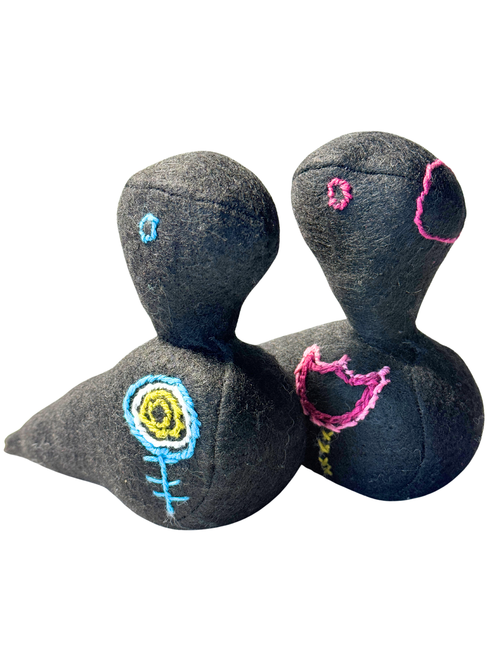 Danish Modern Inspired Bird Pair - One-of-a-Kind Soft Art Sculpture - Bird Collection