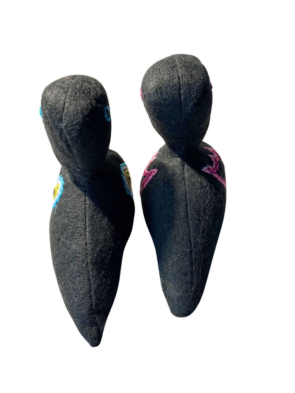 Danish Modern Inspired Bird Pair - One-of-a-Kind Soft Art Sculpture - Bird Collection