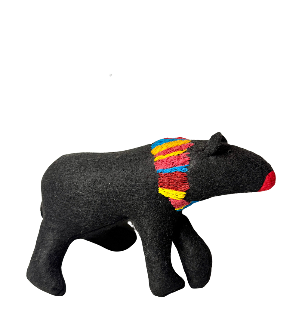 Folk Art Guardian – Hanging Soft Sculpture Ornament Bearfolk - Cooper Elderberry- Woodland Collection