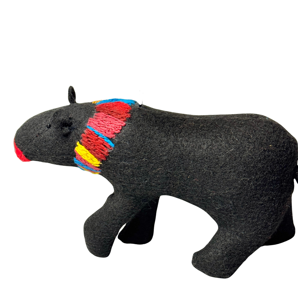 Folk Art Guardian – Hanging Soft Sculpture Ornament Bearfolk - Cooper Elderberry- Woodland Collection