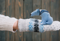 Blueberry - Winter Scarf Bear - Seasonal Sidekick — One-of-a-Kind Soft Art Sculpture