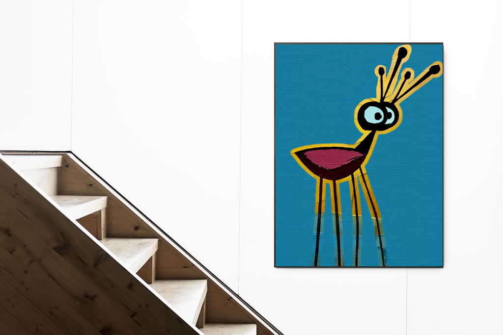 Midwest Mod Quirky Insect Art Print  - Matte Canvas, Stretched, 1.25"