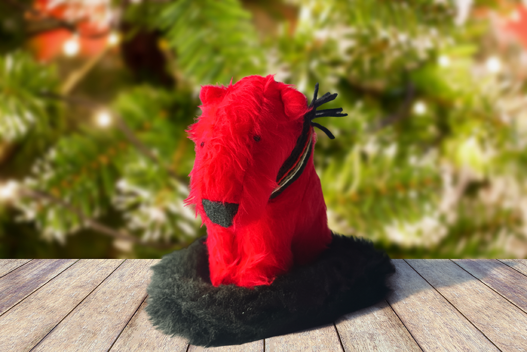 Cinnamon - Winter Scarf Bear - Seasonal Sidekick — One-of-a-Kind Soft Art Sculpture