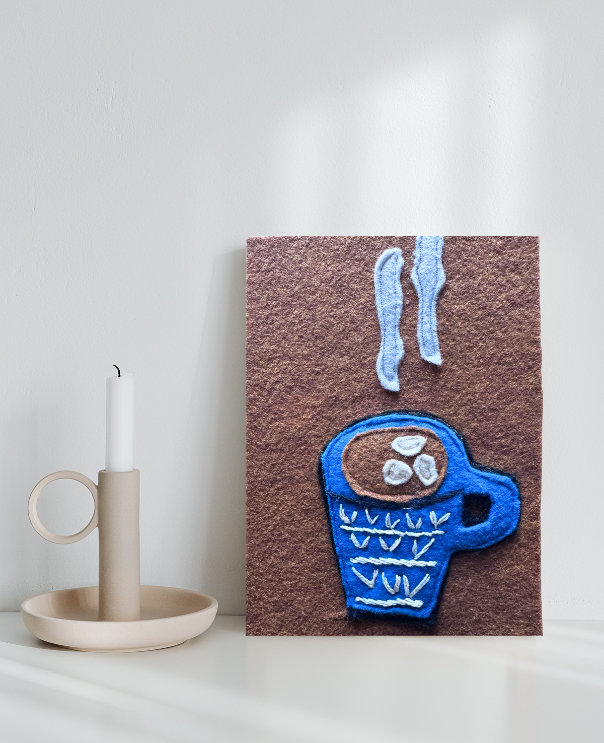 Cup of Cocoa- One-of-a-Kind Holiday Art Panel
