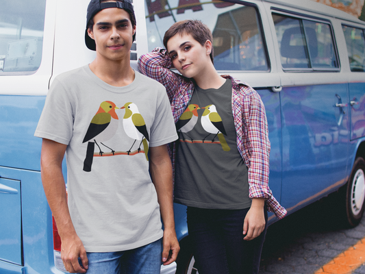 Modern Lovebirds - Unisex Softstyle T-Shirt 100% Cotton