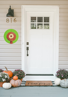 Midwest Mod Halloween Cyclops Playful Decorative Wall Sign, Spooky Home Decor,  Whimsical Art Piece