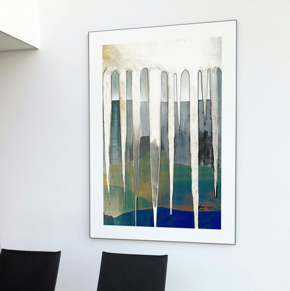 Modern Abstract Icicles - Matte Canvas, Stretched, 1.25"