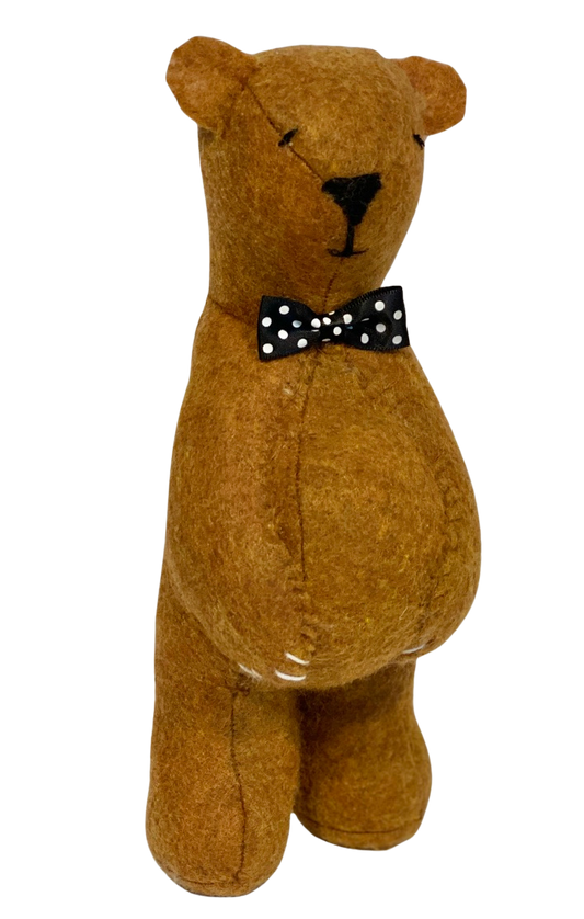 One of a Kind Signature Plush Standing Bear with Bowtie