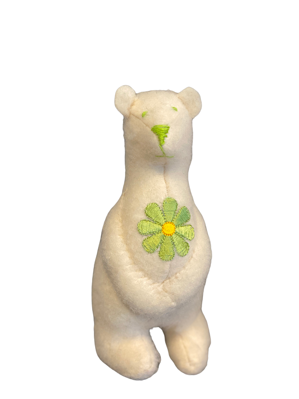 OOAK Ivory Springtime Flower Bear Plush Art