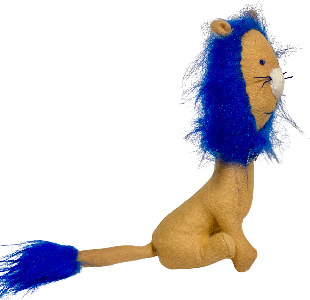 One of a Kind Lion Soft Textile Art Plush Home Decor