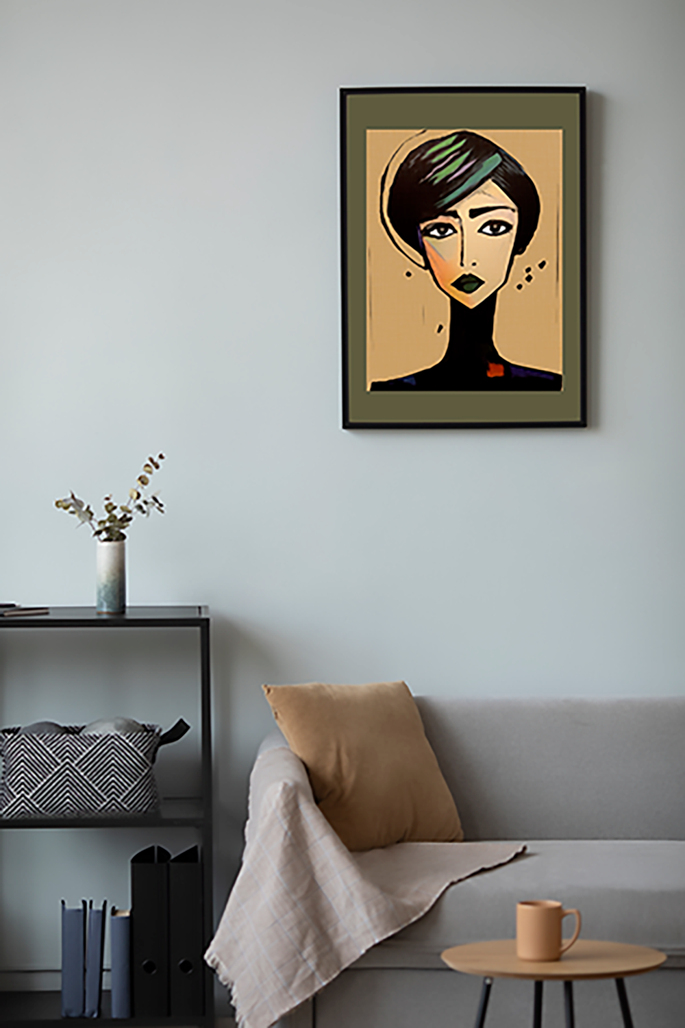 Abstract Woman Girl Portrait Gemini Print - Matte Canvas, Stretched, 1.25"