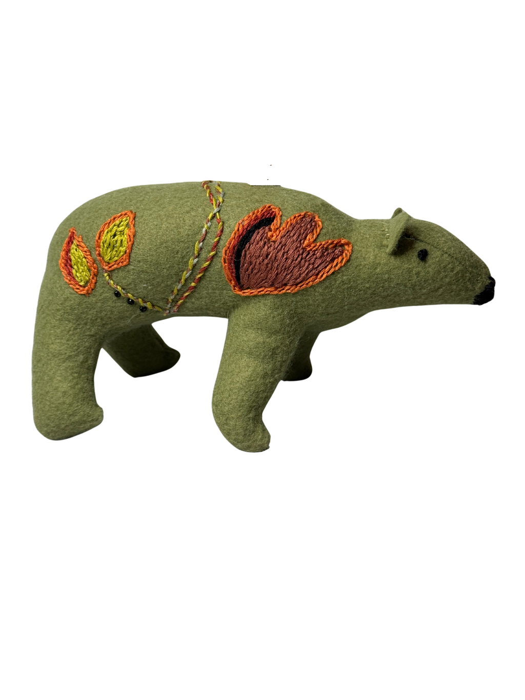 Folk Art Guardian – Hanging Soft Sculpture Ornament Bearfolk - Juniper Jones - Woodland Collection