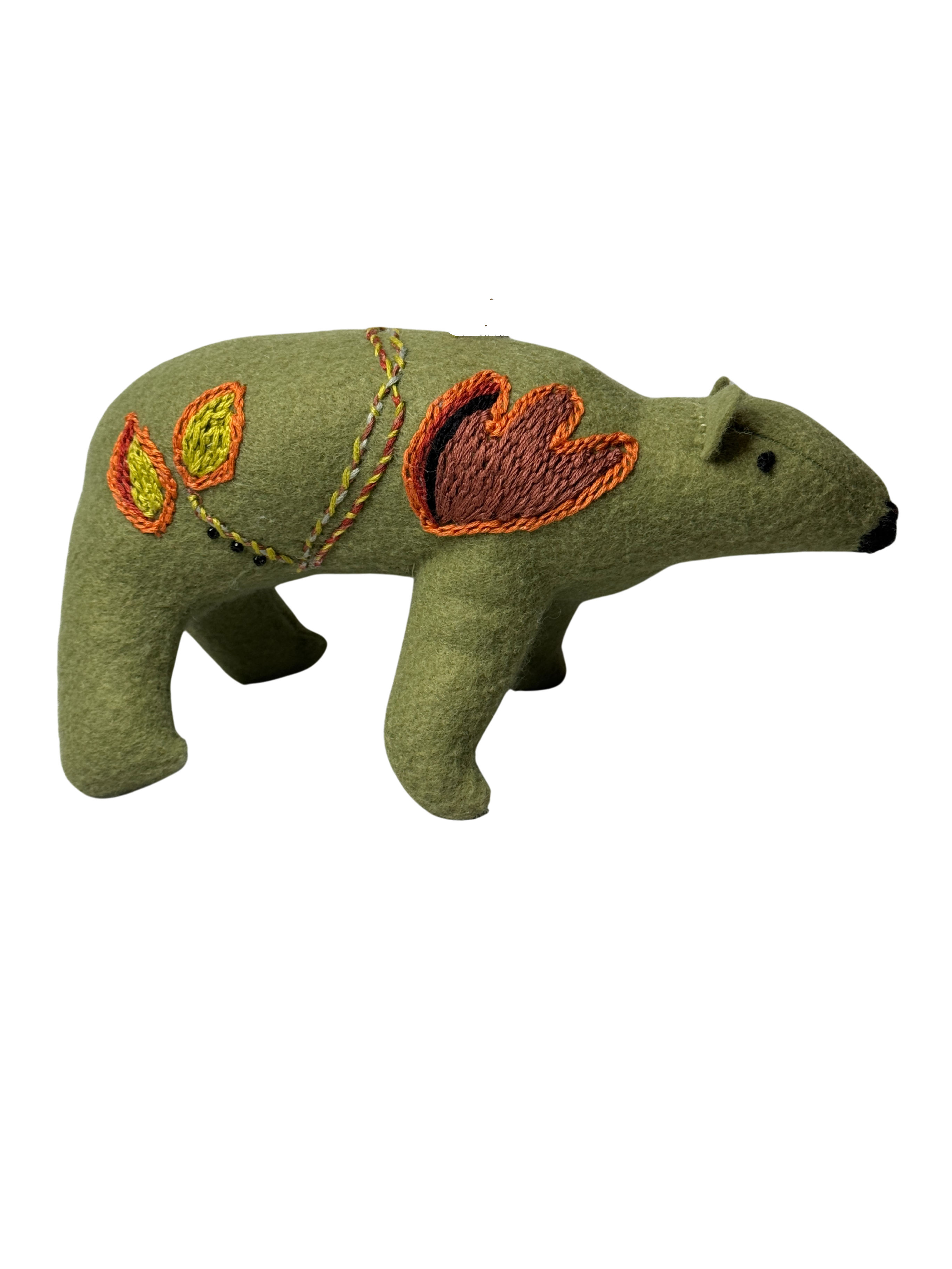 Folk Art Guardian – Hanging Soft Sculpture Ornament Bearfolk - Juniper Jones - Woodland Collection