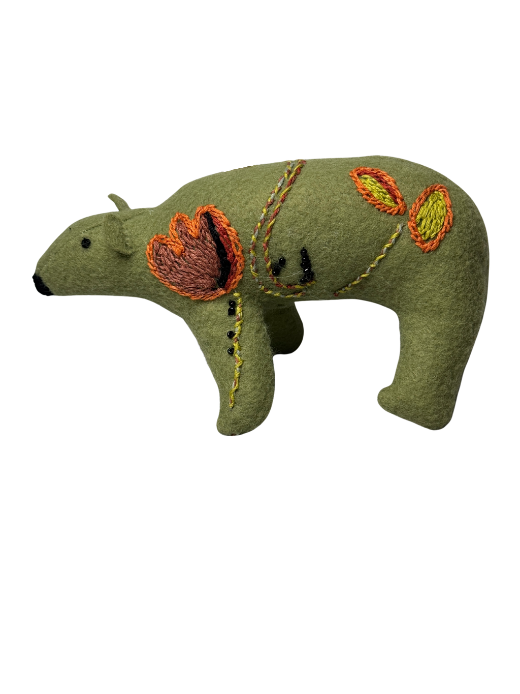 Folk Art Guardian – Hanging Soft Sculpture Ornament Bearfolk - Juniper Jones - Woodland Collection